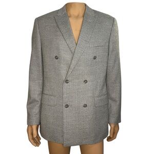 Tasso Elba Men's Double-Breasted Sport Coat - Gray, Size 42R